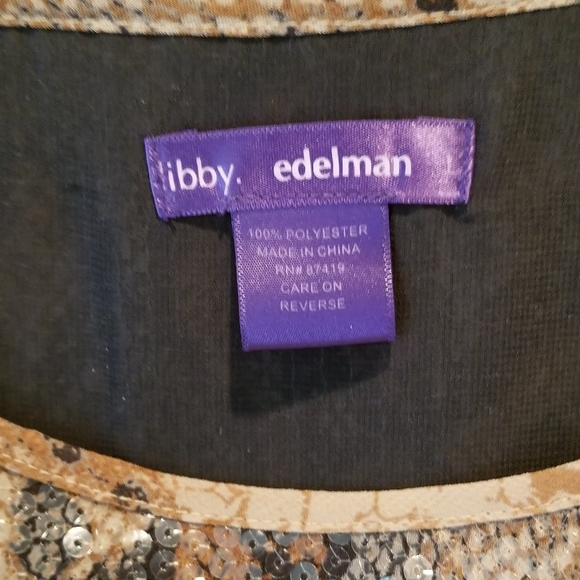 NWOT Libby Edelman Sequin Snake Tunic Dress Large - Picture 2 of 12